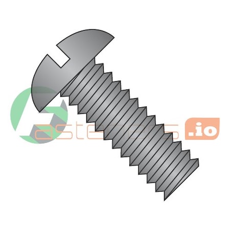 Newport Fasteners #4-40 x 3/4 in Slotted Round Machine Screw, Black Oxide Steel, 10000 PK 959615